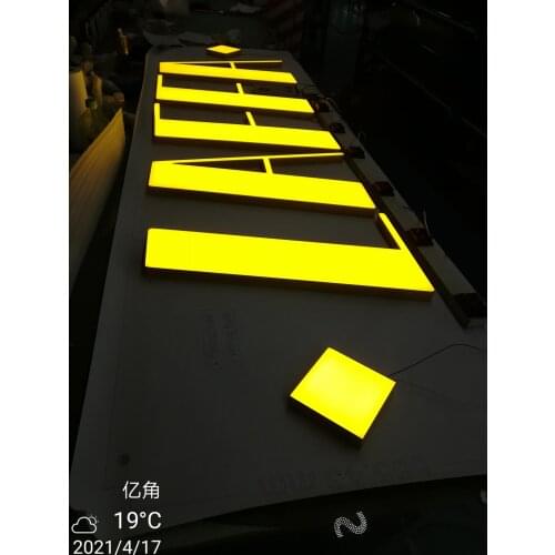 Outdoor Acrylic Letter Face Lit 3D LED Illuminated Lighting Signage for Advertising Building Brand