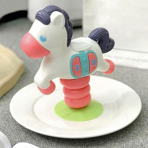 New Sucker Suction Cup Toy Baby Eating Table Soothing Toys Funny Horse And Plane Rattles Montessori Toys Creative Gifts For Kids