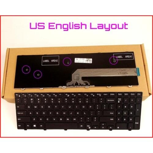 New Keyboard US English Version for Dell Inspiron 15-3000 15-5542 5545 i5545 17 3542 Laptop Black With frame Non-Backlit