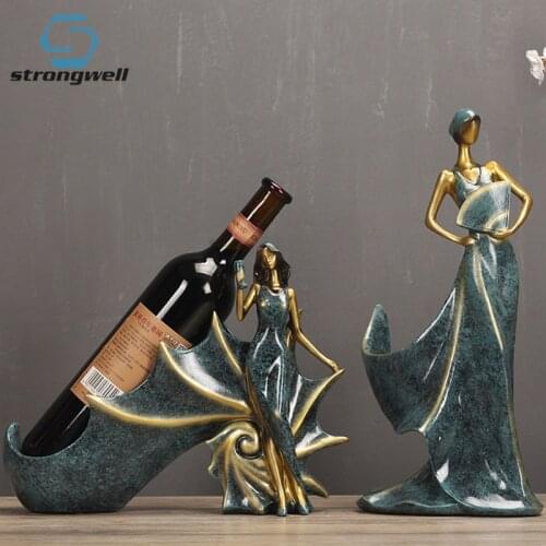 Strongwell European Beauty Wine Rack Dancing Girl Wine Holder Modern Minimalist Art Ornaments Home Decorations Wedding Gift