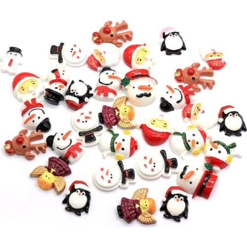 Christmas Holiday Hot Sale Christmas X'mas Cabochons Assorted Flatback Christmas Holiday Charms Hair Bow Center