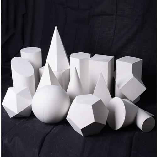Nordic Creative Resin Ornaments Geometry Conical Cylindrical Sketch Figurines Home Teaching Kids Model Room Decoration Crafts