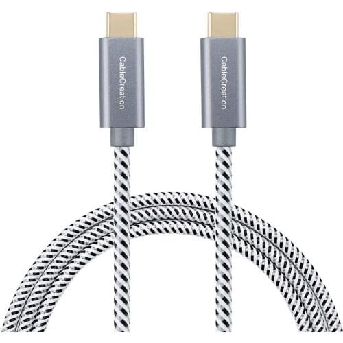 Type USB C-C Cable, Braided USB 2.0 Type C (USB-C) to Type C Data Charging Cable(3A), Compatible MacBook (Pro
