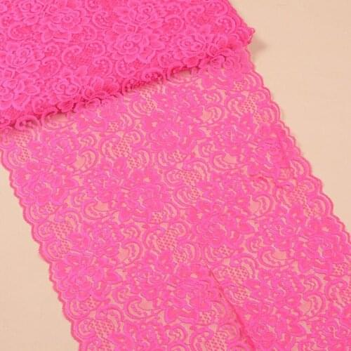 10Yards Wide Embroidered Elastic Lace Trimming Appliques Wedding Decor Craft Lace Trim Decoration Red Black Yellow Dark Purple