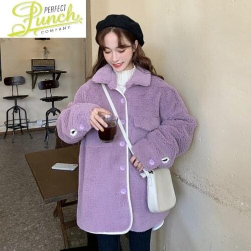 Women Winter 2021 Jacket Woman Parkas New Korean Style Jackets Warm Womens Clothing Lamb Wool Cotton Chaquetas De Mujer LXR1087