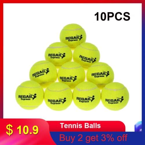 10pcs/bag Tennis Balls Rubber Training Tennis Balls for Kids Women Tennis High Resilience Training Exercise Practice Tennis Ball