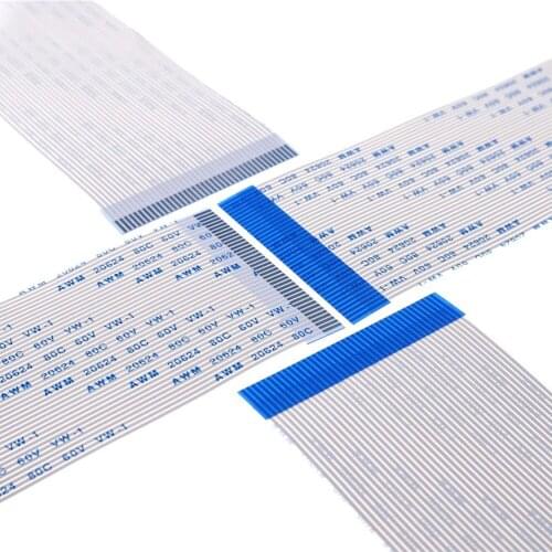 100pcs FPC FFC Flexible Flat Cable 40 PIN 1.0 mm Reverse Different Side Type B Length 50 60 80 100 120 150 200 300 400 500mm