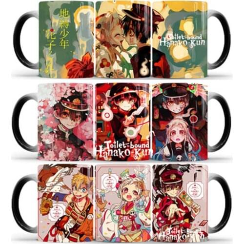 2020 New 350ml Cartoon Hanako Kun Coffee Mug Creative Hot Sensitive Color Changing Mug Ceramic Tea Milk Office Cups
