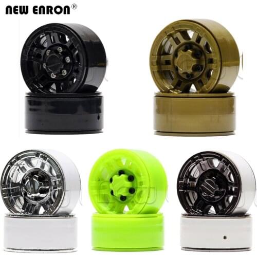 4Pc 1.9Inch Plastic Beadlock Wheel Rims Hub For RC 1/10 Rock Crawler Car Axial SCX10 KM2 TF2 MST Jimny TRX4 Tamiya CC01 D90 D110