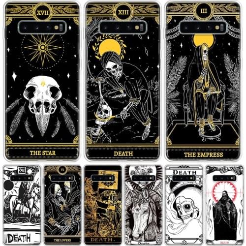 Death Tarot Phone Case For Samsung Galaxy S10 S21 S20 FE Ultra Note 10 9 8 S9 S8 S7 Plus Lite Pro + J4 J6 Coque Capa