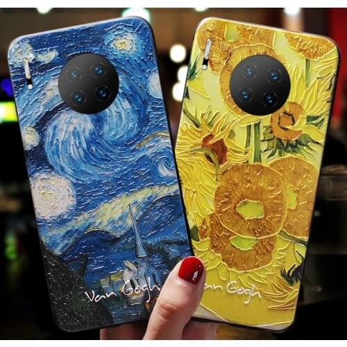 3d Art Oils Starry Night Phone Bag For Xiaomi Redmi Note 9pro 10pro Max Case Cover redmi9 9S K30S K20 K40 Pro Poco X3 nfc M3 F3