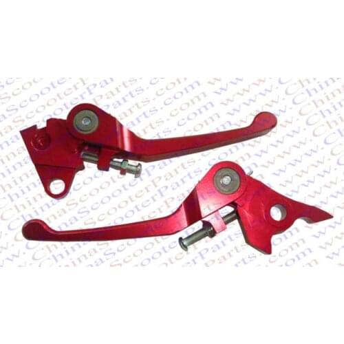 CNC Folding Aluminum Brake Clutch Lever 50cc 70cc 90cc 110cc 125cc 140cc 150cc Dirt Pit Bike Parts RED