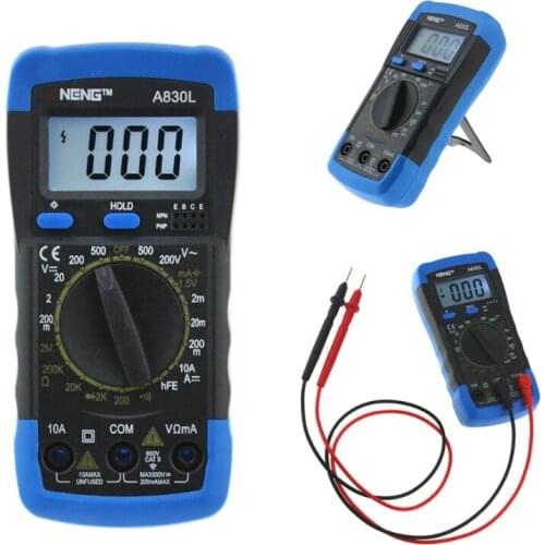 A830L Digital Multimeter LCD DC AC Voltage Diode Freguency Multitester