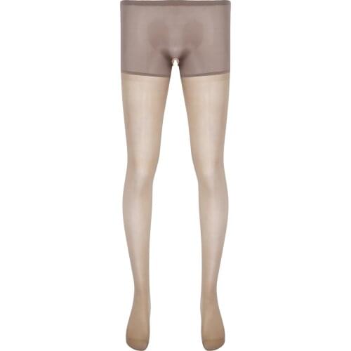 Men See-through Bulge Pouch/Crotchless Pantyhose Stretchy Cutout Tights Stockings Mid Waist Leotard Underwear Sissy Nightwear