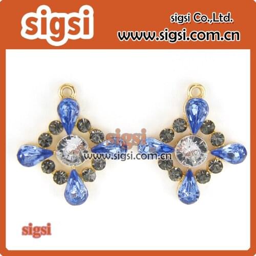 Elegant double flower nice rhinestone pendant for gift