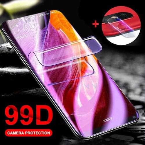99D Hydrogel Film For Xiaomi Redmi Note 8 8T 7 6 4X Pro Camera Glass Protector For Mi 8 9 A2 A3 Lite 10 Front Safety Clear Film