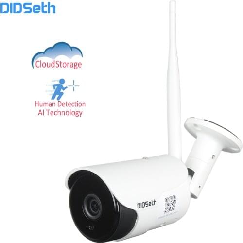 DIDseth Full HD Wifi AI IP Camera Outdoor 1080P Wireless Security Camara Human Detection Surveillance Camera IP66 Waterproof Cam