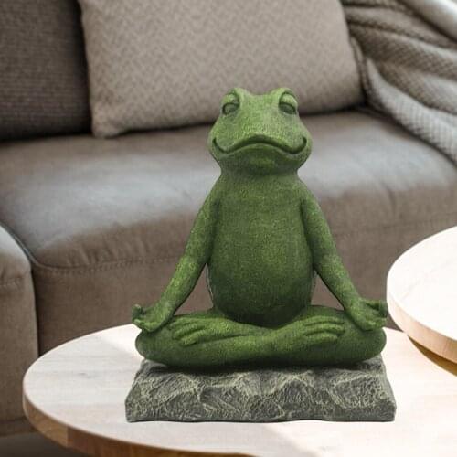Creative Handicraft Decoration, Scratch Resistant Office Yoga Frog Sculpture