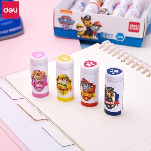 Deli paw patrol eraser kawaii cartoon pencils eraser student stationery school & office supplies novelty erasers prizes for kids