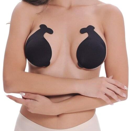 Fashion 5 Colors Kawaii Dolphin Bra Women Silicone Strapless Invisible Push Up Bras Adhesive Wireless Bralette Reusable Bra Pads