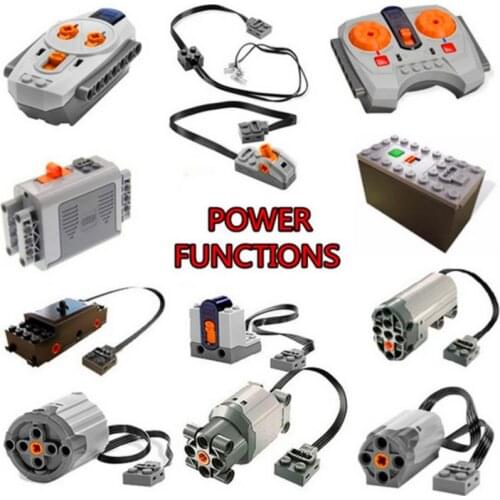 Power Function DIY MOC Servo Motor IR RX TX Battery Set Box Building Blocks Bricks Classic Model Kids Toys RC Accessories