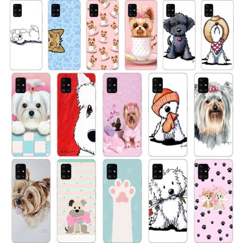80 yorkshire terrier dog puppy Soft Silicone Tpu Cover phone Case for Samsung Galaxy A31 A41 A51 A71 A40 2019 Case