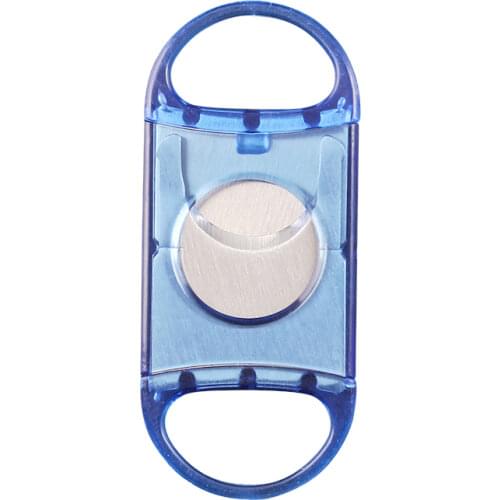 Wholesale 5pc/lot PlasticTransparent shell +Stainless steel cigar cutter Portable Cigar scissors Knife accessories 01261
