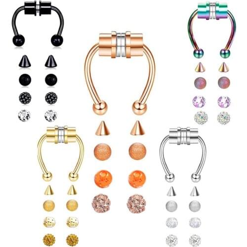 New Fashion U Shape Fake Nose Ring Hip-Hop Style Magnetic Magnet Septum Piercing Sexy Women Body Jewelry Accessories
