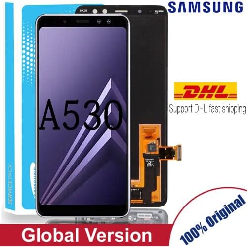 Original 5.6'' AMOLED Display LCD for samsung Galaxy A8 2018 A530 LCD Touch Digitizer Assembly Brightness adjusted