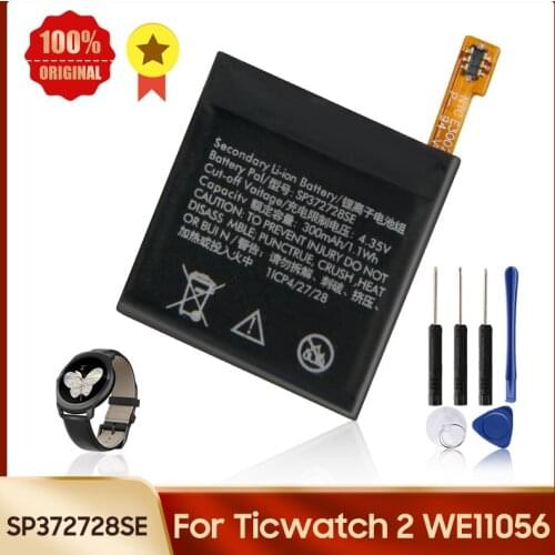 Original Replacement Battery SP372728SE For Ticwatch 2 Ticwatch2 Ticwatch Express WE11056 300mAh 1.1wh 4.35V