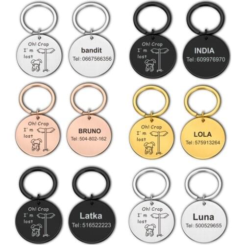 Personalized Pet ID Tags Custom Name Number Tags for Puppies Cat Dog Pet Nameplate for Dogs Pitbull Cats Free Engraving