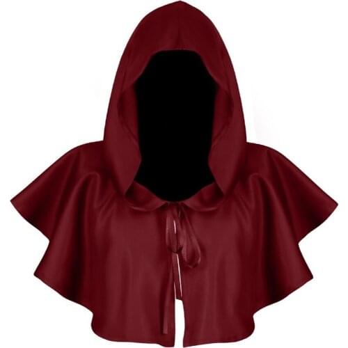 New Halloween Cosplay Costume Medieval Adult Hooded Cloak Gothic Hooded Cape Renaissance Fancy Punk Mantle Carnival Party