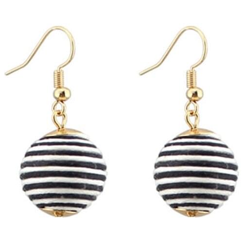 ZWPON Zebra Orb Ball Drop Earrings for Women Hot Sale Brand Minimalism Geometric Everday Jewelry