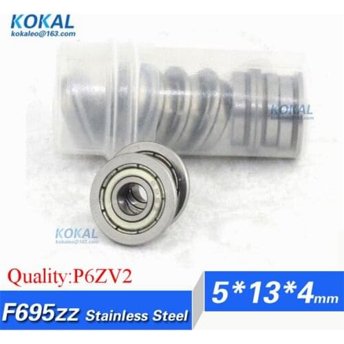 [SF695ZZ-P6] 10pcs stainless steel flange bushing ABEC-7 high quality ball bearing SF695zz SF695-zz SF695 5*13*4*15*1mm