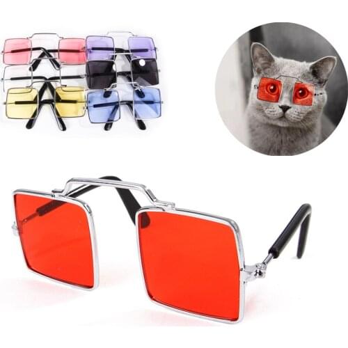 Cat Sunglasses Simple Cool Dog Photos Props Eye-wear Lovely Colorful Pet Glasses Puppy Kitten Eye Protection Accessories