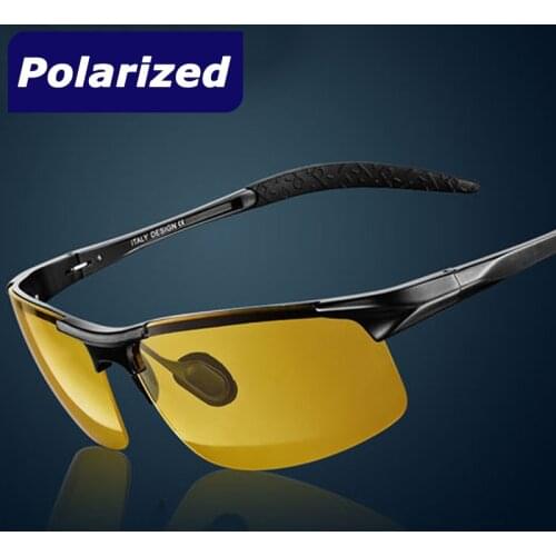 New Men Women Polarized Night Vision Goggles UV400 Polarised Aluminum Magnesium Alloy frame Sunglasses Driving Glasses