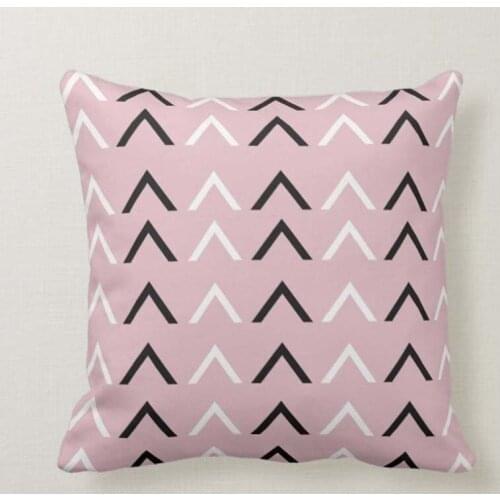 Modern arrow fletching pattern black white Decorative Throw Pillow Case 18X18 inch,Home Decoration Pillowcase Zippered Pillow Co