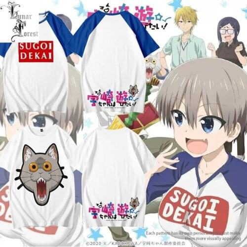 Uzaki-chan wa Asobitai/Wants to Hang Out 3D Printing T-shirt Summer Round Neck Short Sleeve Popular Japanese Anime Streetwear