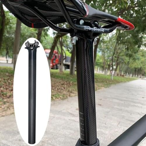 Bicycle Seat Post Carbon Seatpost MTB Superlight Full Carbon Fiber Seat Tube Bicycle Parts Matt Gloss 27.2/30.8/31.6×350/400 MM
