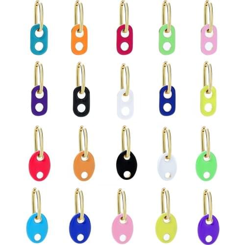 1PCS/2PCS Neon Fluorescent Pig Nose Earrings For Woman Color Hole Pendant Earrings Summer Fashion Jewelry