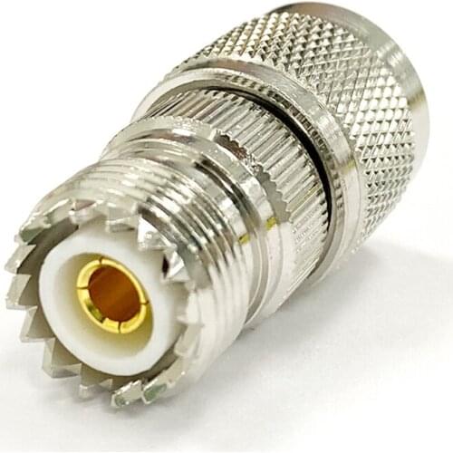 1pc NEW UHF Male Plug to Female Jack RF Coax Adapter convertor Straight Nickelplated wholesale