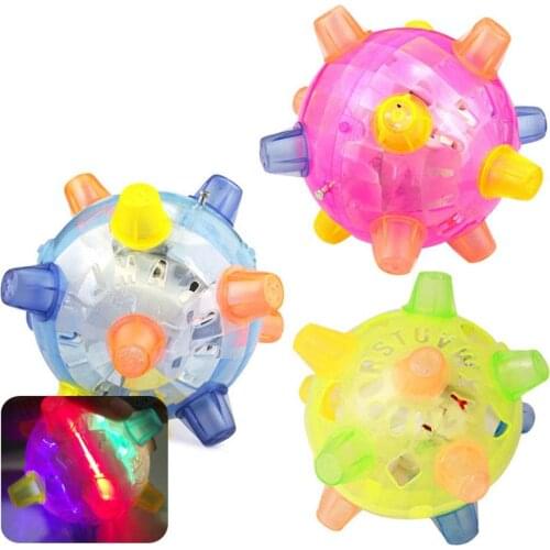 1 PC Funny Flashing LED Light Ball Toy Bouncing Dancing Music Ball Kids Toy Birthday Gift For Party kids