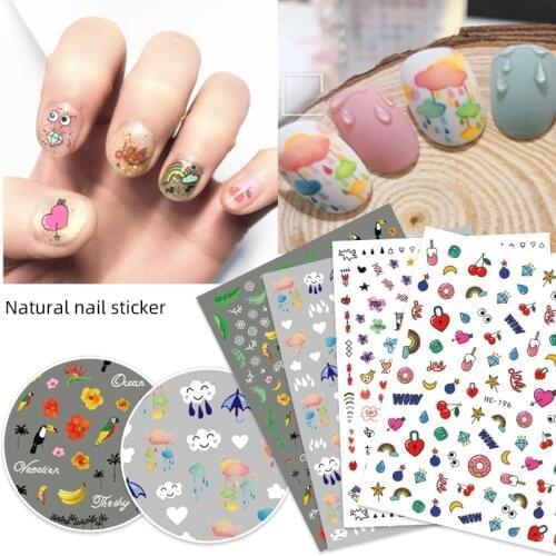 5 Sheet Newest 3d nail art sticker Flowers Motifs Nails Art manicure decal decorations design nail sticker for nail beauty tips