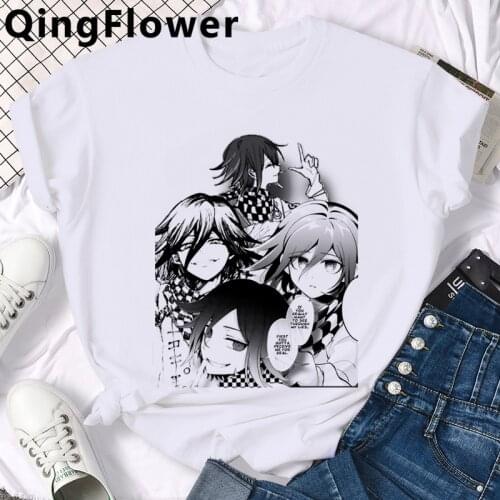 Anime Ouma Kokichi Danganronpa V3 Mikan Tsumiki clothes men print harajuku 2021 graphic tees couple top tees t-shirt