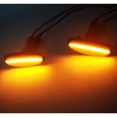 Car Flashing 2PCS For Toyota Yaris Vios 2014 - 2019 Car Led Dynamic Side Marker Turn Signal Light Sequential Blinker Light