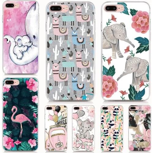 For Blackberry KEYone / DTEK 70 / KEY2 / Motion case Soft TPU Silicone Print Cartoon elephant panda phone Cases