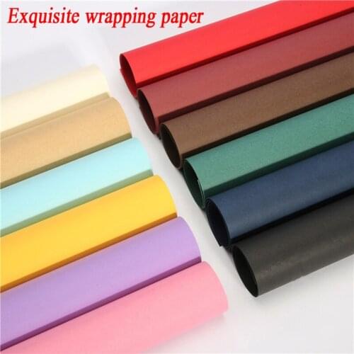 110g color cardboard large double-sided color paper handmade gift packaging flower wrapping paper size 520*750mm kraft paper