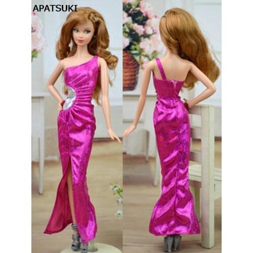 Kids Toy Doll Clothes Fashion Dress For Barbie Doll House Sexy Sleeveless Long Party Evening Dresses Vestidos for Barbie Doll