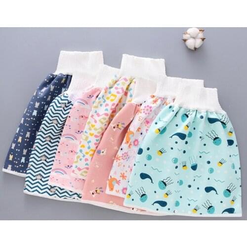 Children 2 In 1 Baby Training Pants Diaper Skirt Absorbent Shorts Nappy Diaper Skirt Leakage Mat Cover Sleeping Bed Clothes
