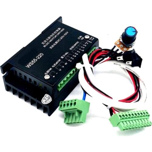 WS55-220 DC Motor Driver Controller 48V 500W CNC Brushless Spindle BLDC Motor Driver Controller 20000RPM High quality